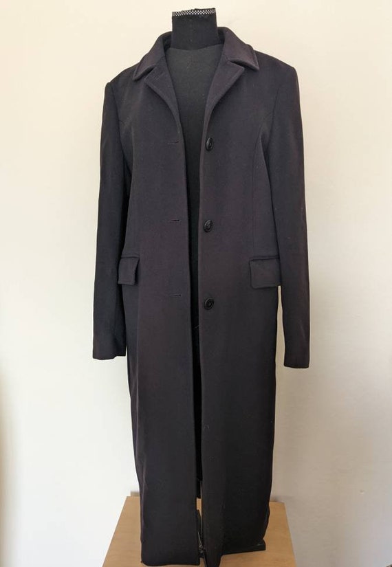 Ladies Wool & Cashmere Navy Blue Coat Made for Em… - image 2