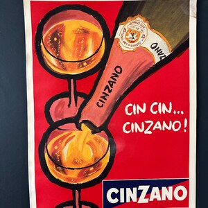 Cartel publicitario de CINZANO