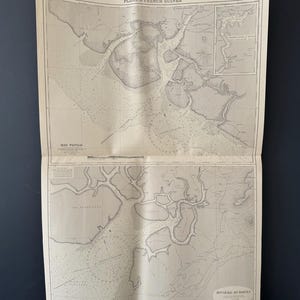 Französisch-Guinea Rio Pongo und Riviere Dubreka Seekarte Original Vintage