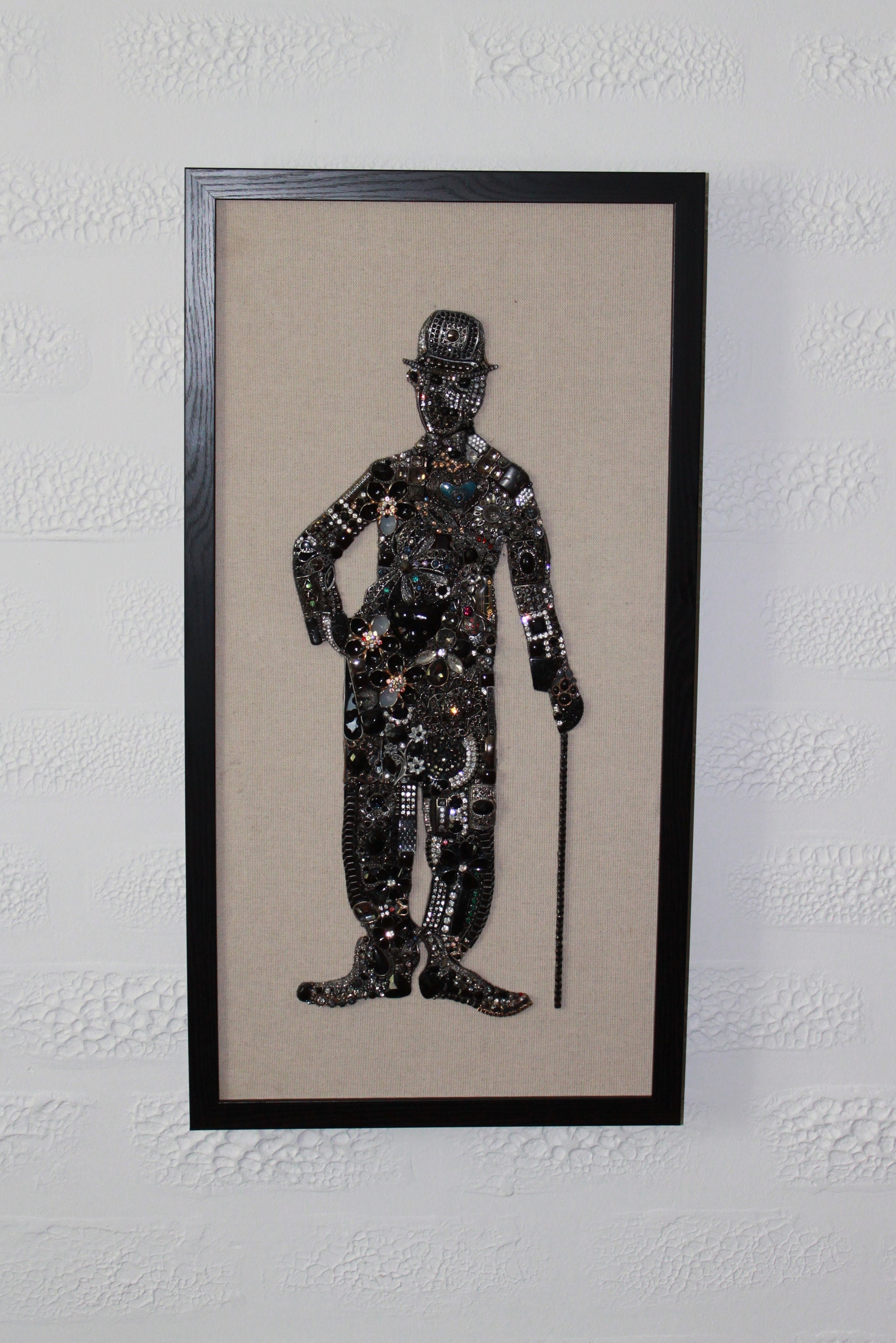 Charlie Chaplin Costume Jewelry Wall Art Handmade Unique Wall Art Etsy