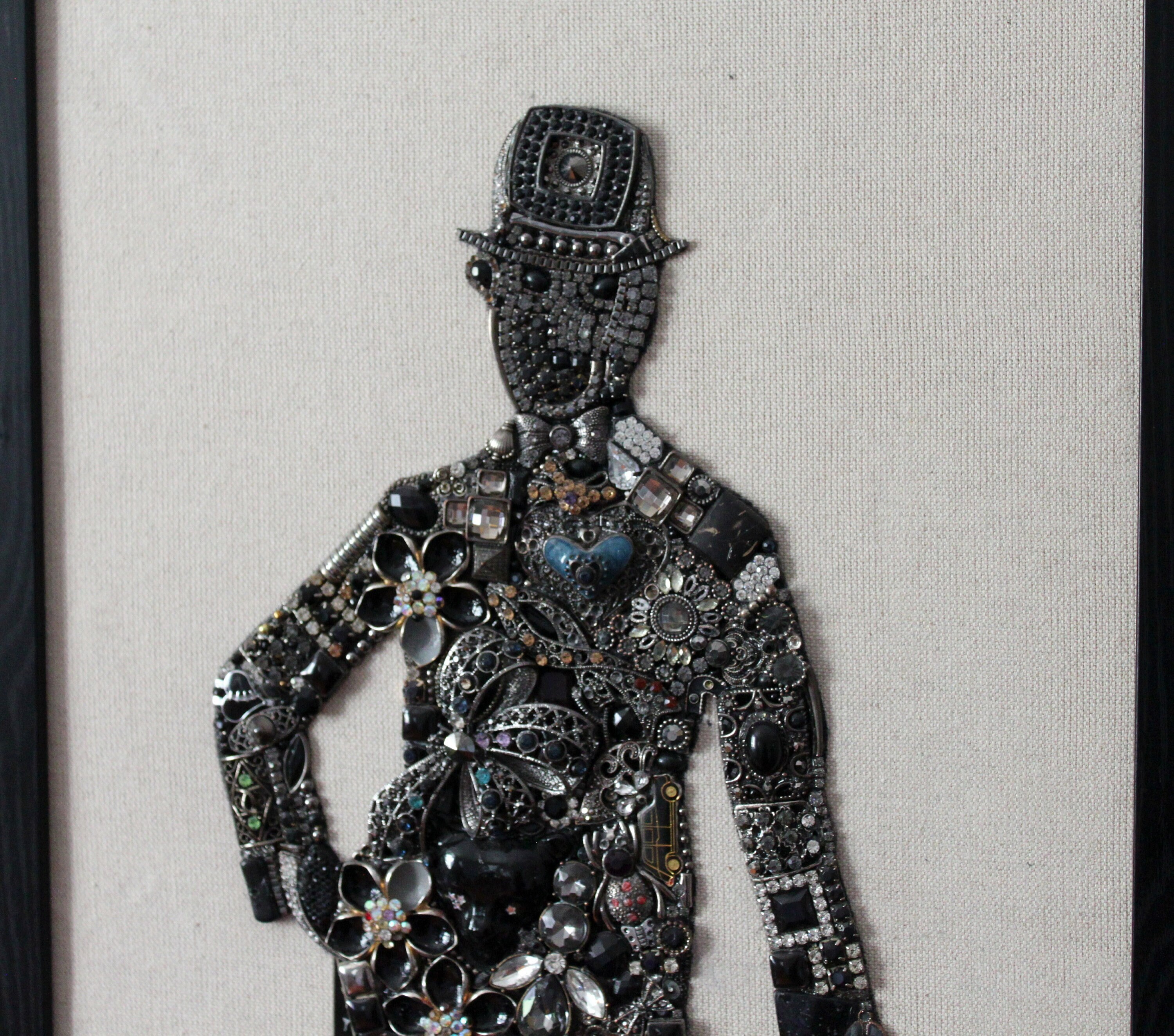Charlie Chaplin Costume Jewelry Wall Art Handmade Unique Wall Art Etsy