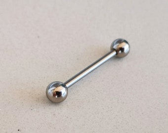 Tong Piercing Barbell / Tepel Piercing Barbell / Industriële Piercing Barbell, Zilver / Zwart / Goud / Rose Gold / Blauw / Rainbow, 14g