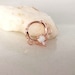 Rose Gold Septum Clicker Ring / Daith Earring with White Fire Opal, Flower Lace shaped, Titanium, 16g 