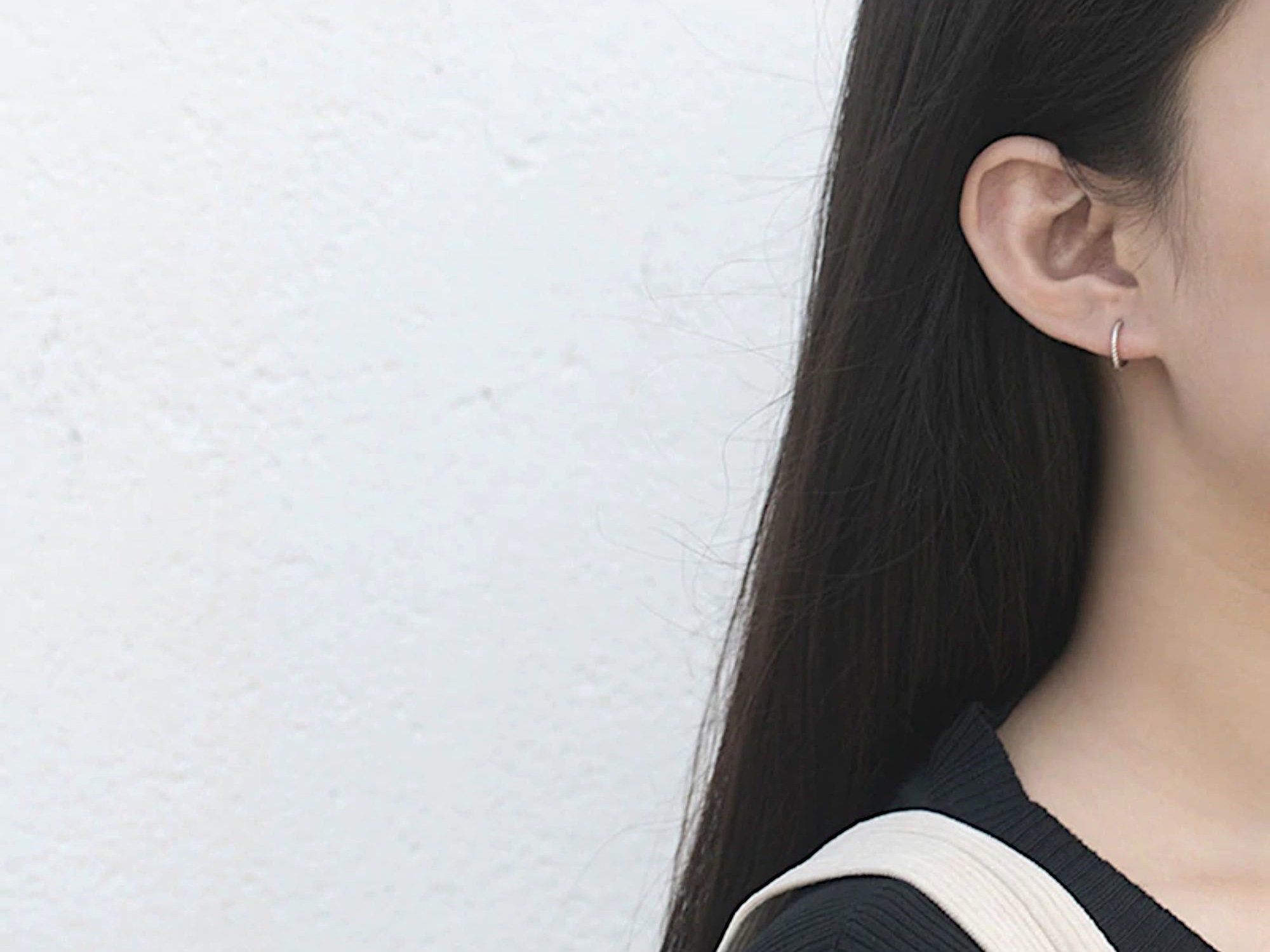 Small Hoop Earrings / Braided Ear Cuffs / Earlobe Earrings / Etsy