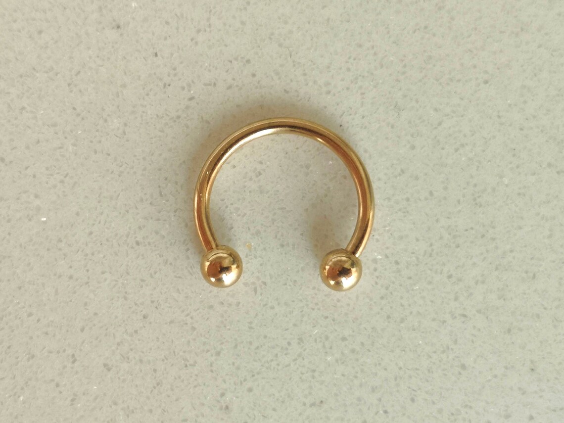 Set of 3 Horseshoe Septum Piercings / Daith Earrings / Helix Etsy