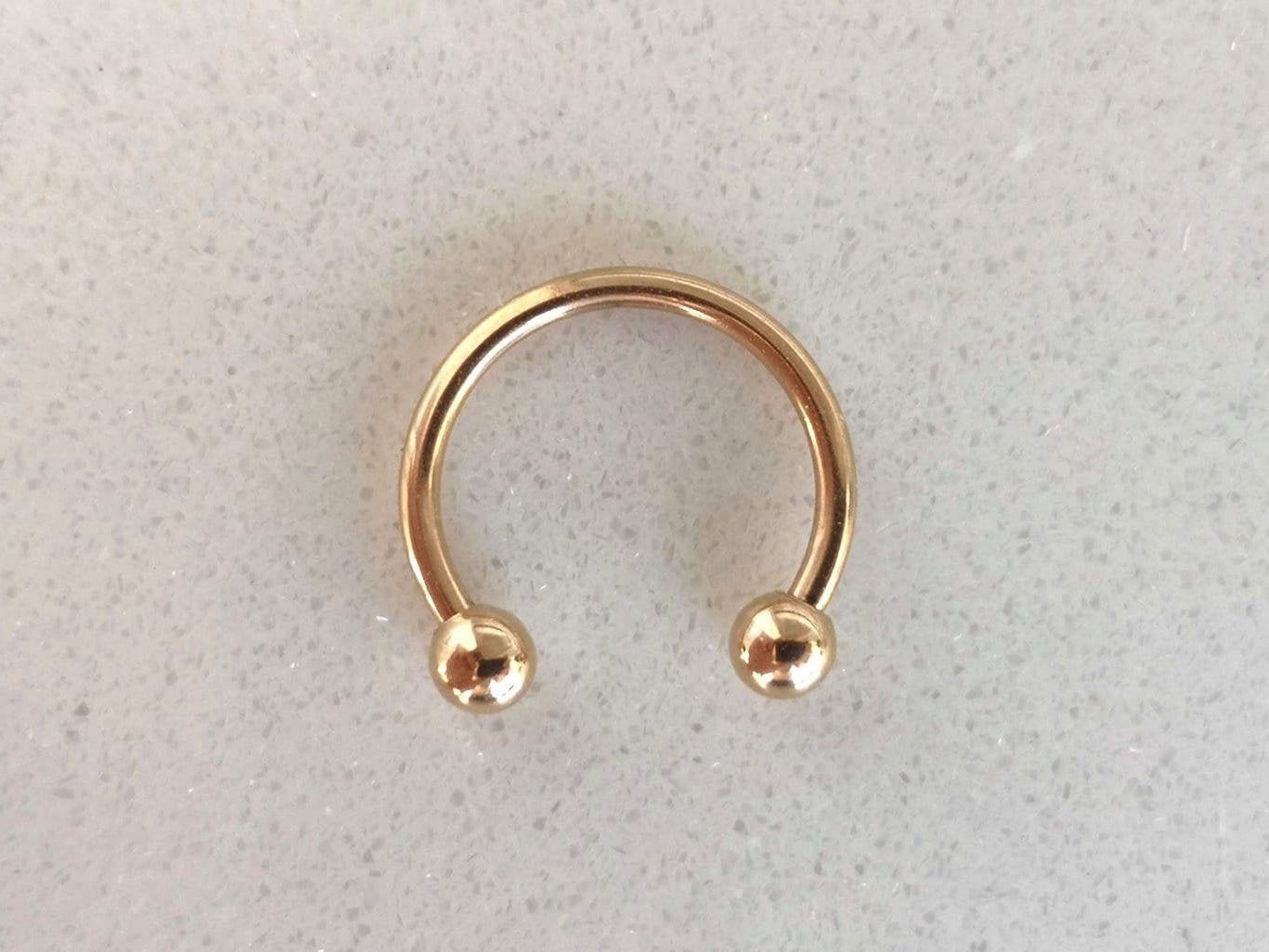 Set of 3 Horseshoe Septum Piercings / Daith Earrings / Helix Etsy