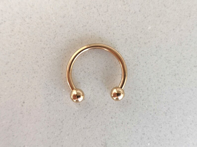 Rose gold horseshoe septum ring Clearance