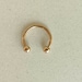Gold Horseshoe Septum Piercing / Daith Earring / Helix Earring / Cartilage Earring, Surgical Steel, Externally Threaded 