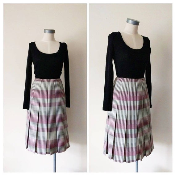 Ivy league Pleated Wool Skirt / Mod Fletcher Jones Skirt / | Etsy