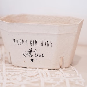 Gescheckschachtel Happy Birthday, Geburtstag, Happy Birthday with love, Alles Liebe zum Geburtstag, Geschenkidee Geburtstag