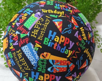 Happy Birthday BALLOON BALL Cover: Cotton, Sensory Play, Special Needs, Aged Care, Beach Games, Travel-Pool Ball