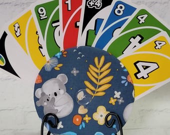 PLAYING CARD HOLDER: Handmade Cotton, Travel Game Organizer, Card Organizer, Uno Card Game