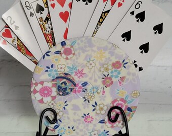 PLAYING CARD HOLDER: Handmade Cotton, Travel Game Organizer, Card Organizer, Uno Card Game