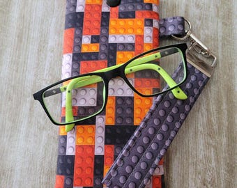 Glasses Case, Handmade Kid's Glasses Pouch, Padded  Glasses Pouch, Sunglass Case, Wrist Fob