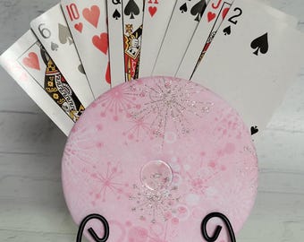 Handmade Cotton Playing Card Holder: Travel Game Organizer, Uno Cards