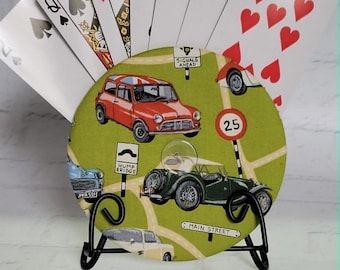 PLAYING CARD HOLDER: Handmade Cotton, Travel Game Organizer, Card Organizer, Uno Card Game