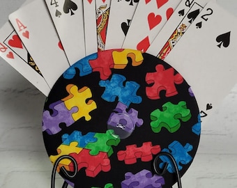 PLAYING CARD HOLDER: Handmade Cotton, Travel Game Organizer, Card Organizer, Uno Card Game