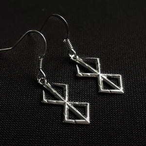 Sterling Silber Brand of Sacrifice Ohrringe, Videospiel Ohrringe, LARP Cosplay