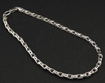 Sterling Silver Bismark Bracelet: 3mm Wide