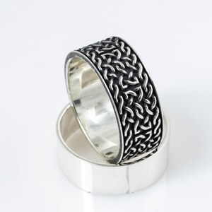 Vikings Celtic knot ring, Handmade Triquetra Symbol Warriors jewelry from Sterling Silver