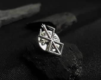 Sterling Silver Small Brand of Sacrifice Pin, video game necklace, cosplay fantasy LARP jewelry