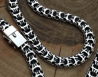 Heavy silver chain, Men's jewelry, Sterling silver "Ramses" chain