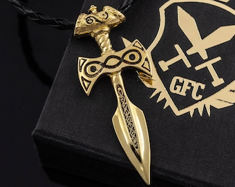 Brass Amulet of Talos Video Game Necklace Fantasy Cosplay Handmade Jewelry