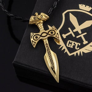 Brass Amulet of Talos Video Game Necklace Fantasy Cosplay Handmade Jewelry