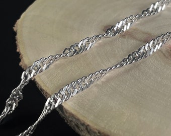 Singapore sterling silver chain, necklace chain, chain for pendant