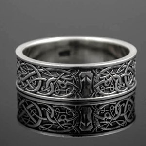 Scandinavian viking ring, Thor Ring, Vikings Warriors jewelry,Celtic knot, Symbol Ring, Handmade, Sterling Silver