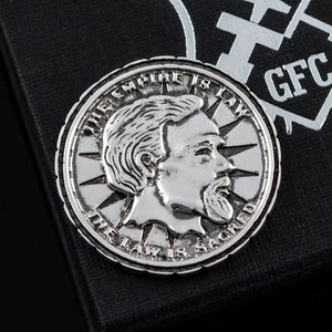 Silver Septim Coin LARP Handmade Item Jewelry Gift Geek Fantasy RPG image 1