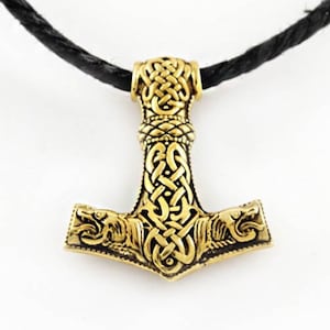 Mjolnir pendant, Thor&#39;s Hammer, Vikings Pendant, Wolf Head hammer, North Warriors, Pendant, Handmade, Sterling Silver