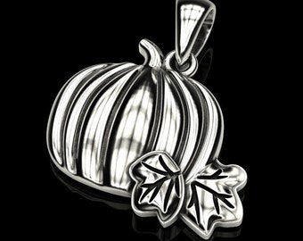 Sterling Silver Pumpkin Necklace