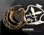 Fantasy LARP brooch Harpers pin, Dungeons and Dragons accessory DnD fan jewelry