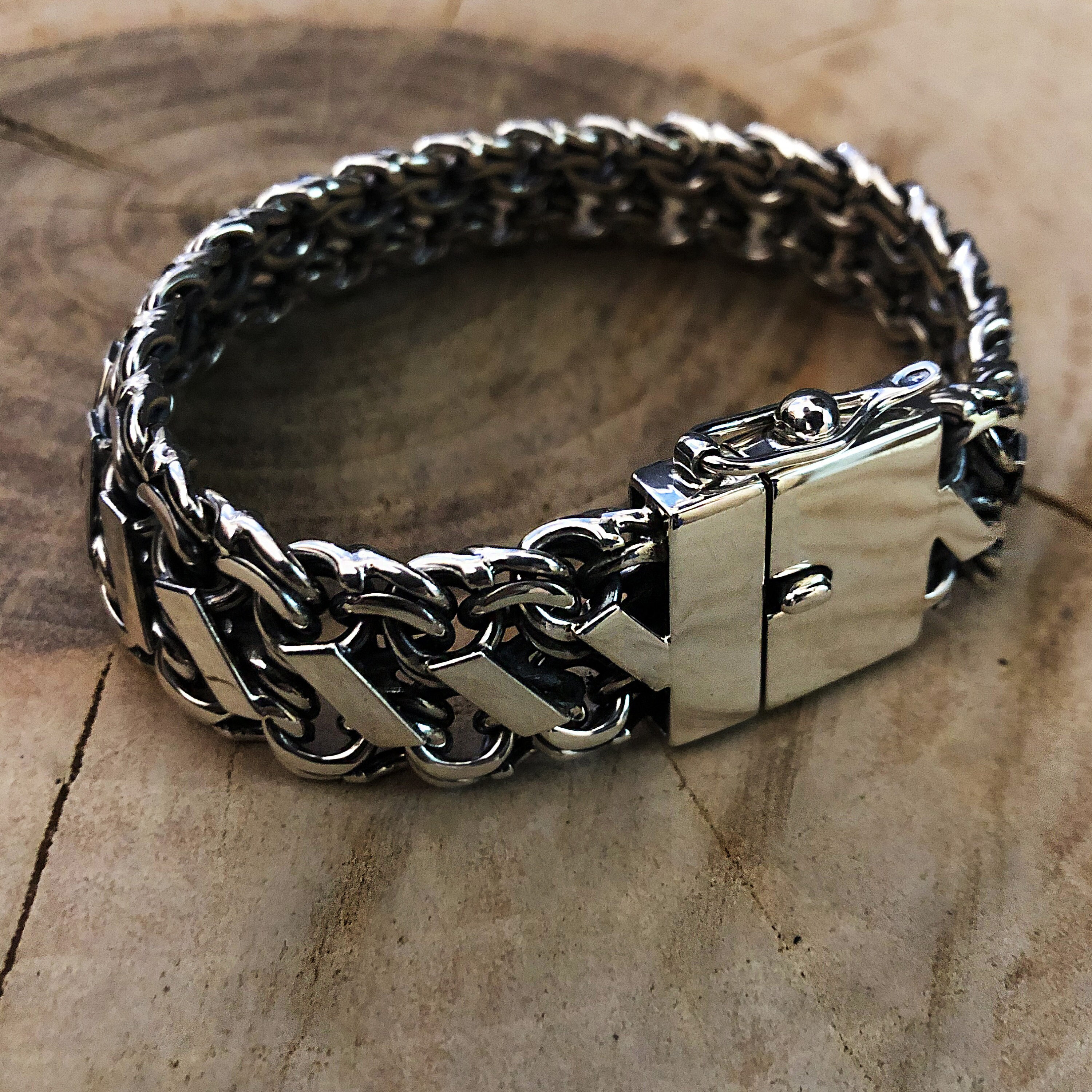 Mens heavy bracelet deals