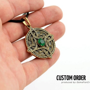 Sterling Silver Cosplay Amulet of Mara LARP and Fantasy jewelry for geek image 2