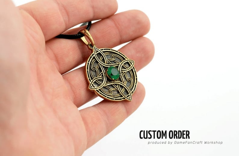 Sterling Silver Cosplay Amulet of Mara LARP and Fantasy jewelry for geek image 2