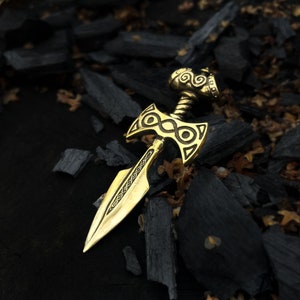 Brass Amulet of Talos Video Game Necklace Fantasy Cosplay Handmade Jewelry image 2