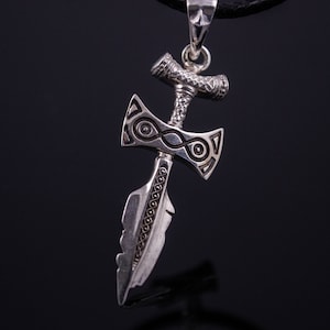 Sterling Silver Amulet of Talos LARP Pendant Fantasy Cosplay necklace Handmade Jewelry Necklace