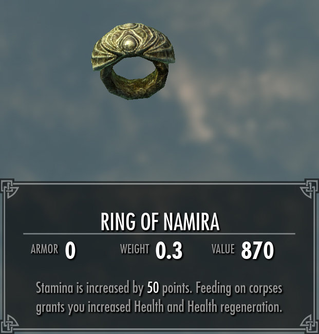 Ring of Namira - The Elder Scrolls V: Skyrim - PlayStationTrophies.org