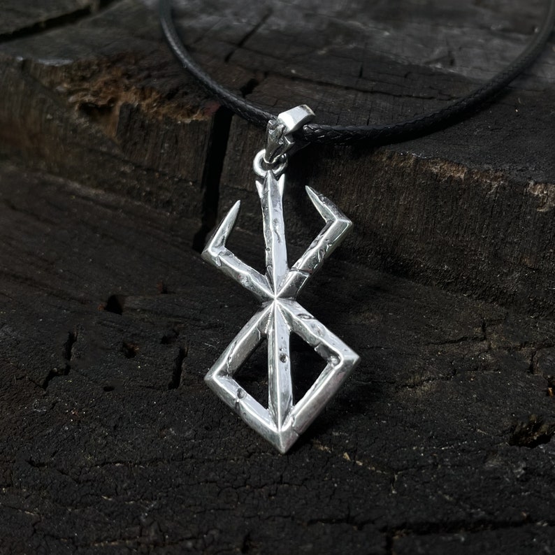 Sterling Silver Brand of Sacrifice hanger, videogame ketting, cosplay fantasy LARP sieraden cadeau voor hem afbeelding 2