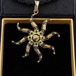 Brass Azura Star Pendant: Daedric Artifact Gamer Necklace