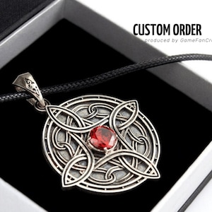 Sterling Silver Cosplay Amulet of Mara LARP and Fantasy jewelry for geek Sterling Silver