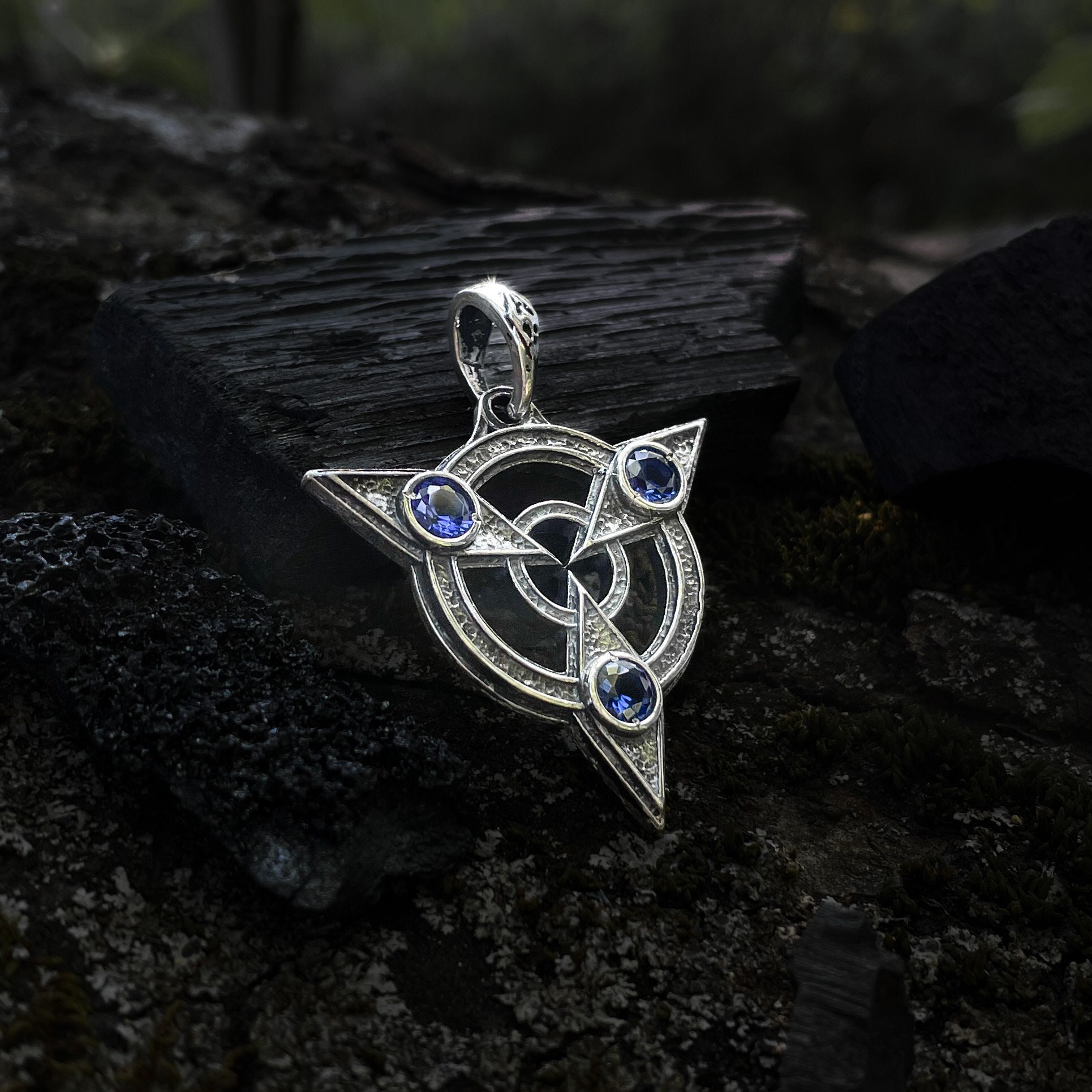 Sterling Silver Amulet of Articulation Pendant: Handmade Gothic