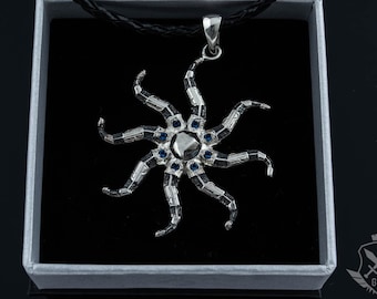 Sterling Silver Azura Star pendant - Daedric Artifact video game necklace gift for her