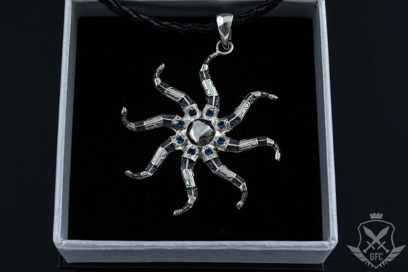 Sterling Silver Azura Star pendant Daedric Artifact video game necklace gift for her image 1