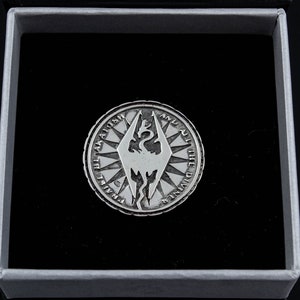 Silver Septim Coin LARP Handmade Item Jewelry Gift Geek Fantasy RPG image 4