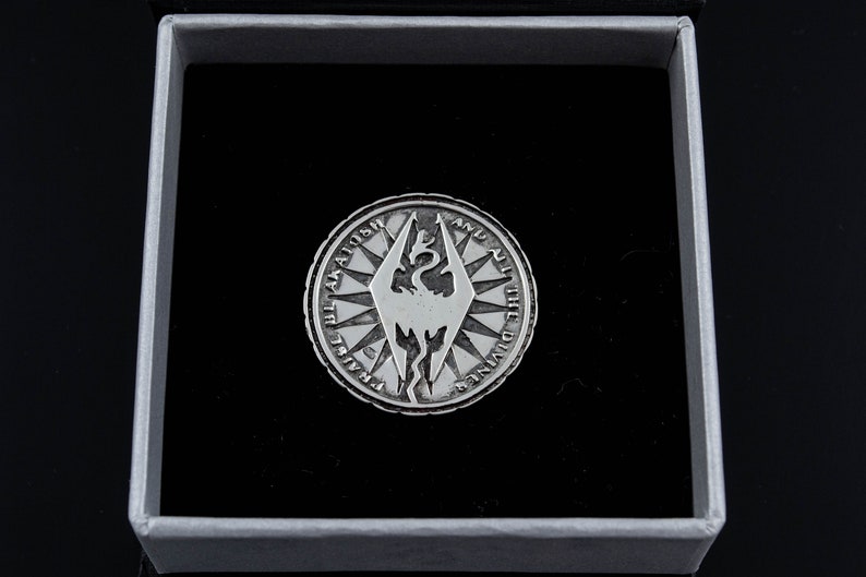 Silver Septim Coin LARP Handmade Item Jewelry Gift Geek Fantasy RPG image 4