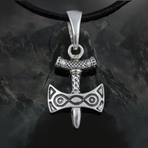 Sterling Silver Amulet of Talos Hilt video game necklace, Fantasy and LARP jewelry for gamer