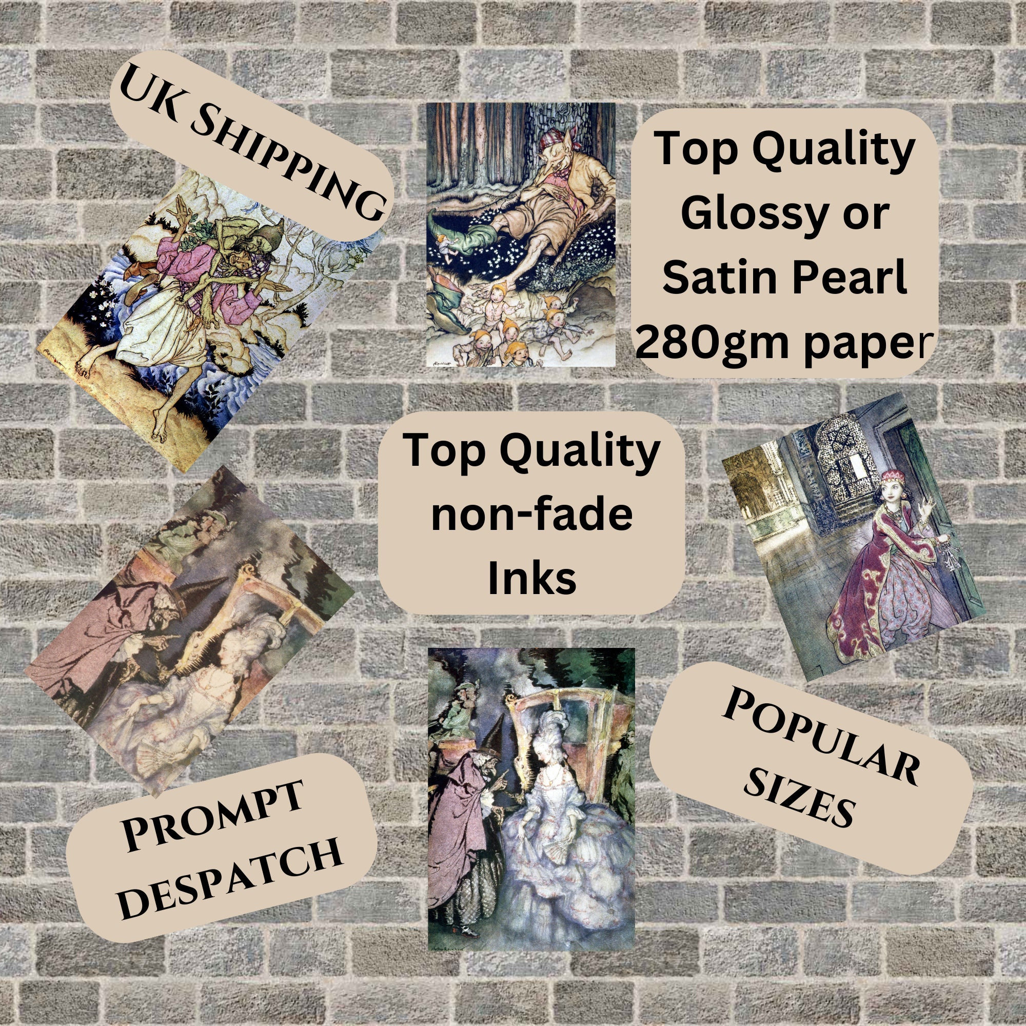 Alice in Wonderland by Arthur Rackham Cards Download 13 - Etsy